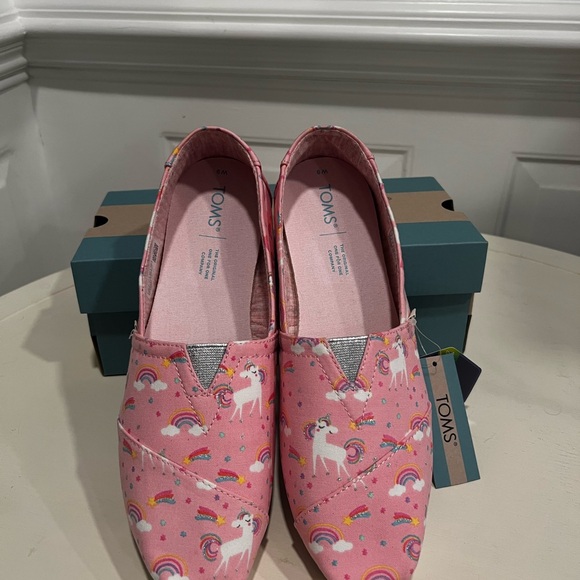 Toms Shoes - Toms Pink Unicorn Slip-On Shoes